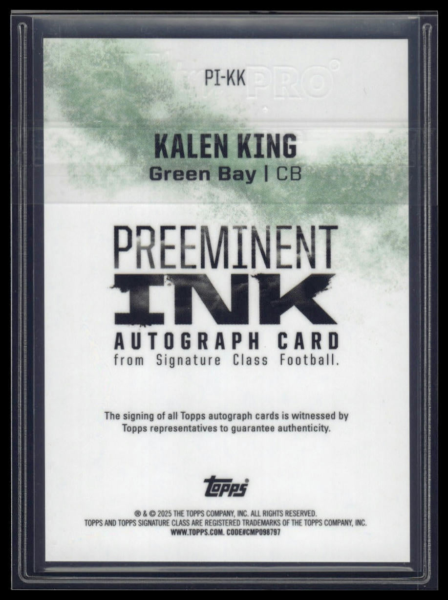2024 Topps Signature Class #PI-KK Kalen King Preeminent Ink Autographs