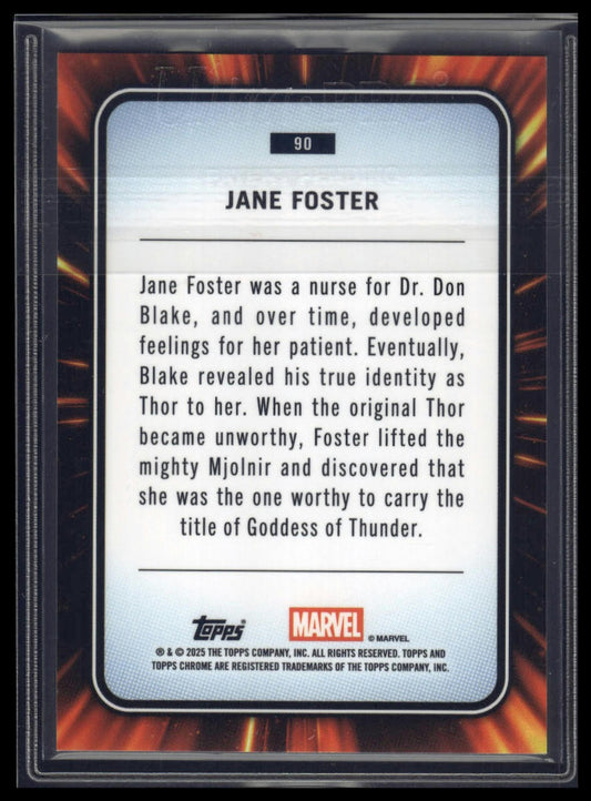 2025 Topps Chrome Marvel #90 Jane Foster Purple Shimmer