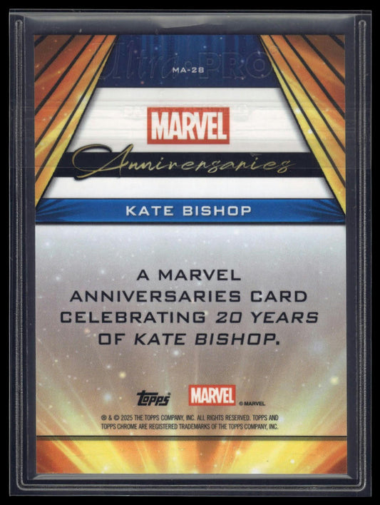 2025 Topps Chrome Marvel #MA-28 Kate Bishop Marvel Anniversaries