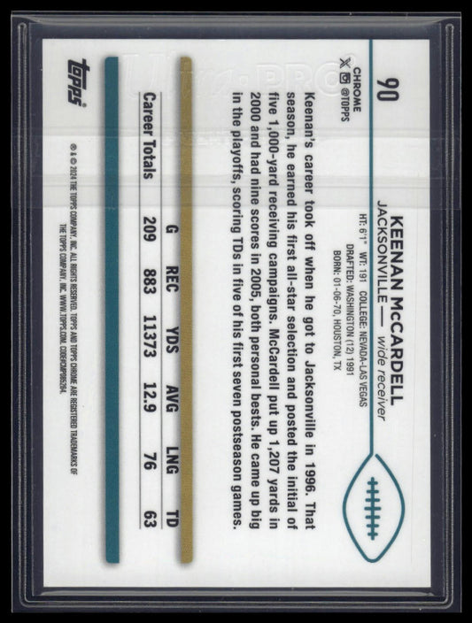 2024 Topps Chrome #90 Keenan McCardell Gold Refractor #/50