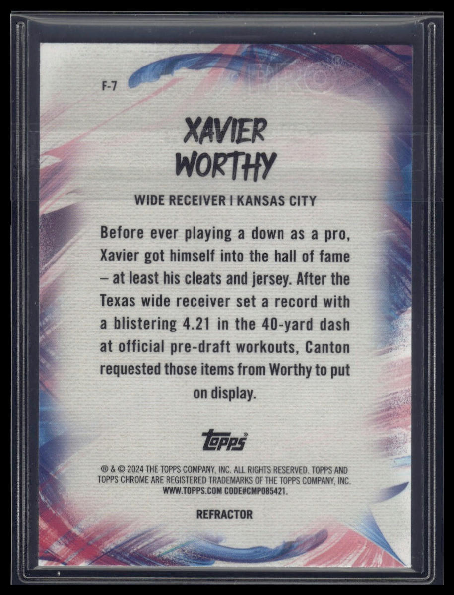 2024 Topps Chrome #F-7 Xavier Worthy Finesse