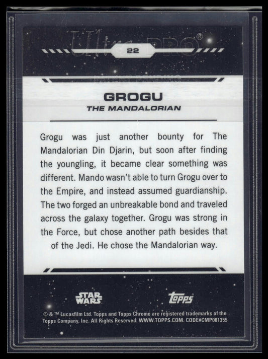 2024 Topps Chrome Star Wars #22 Grogu Red Blaster Raywave Refractor