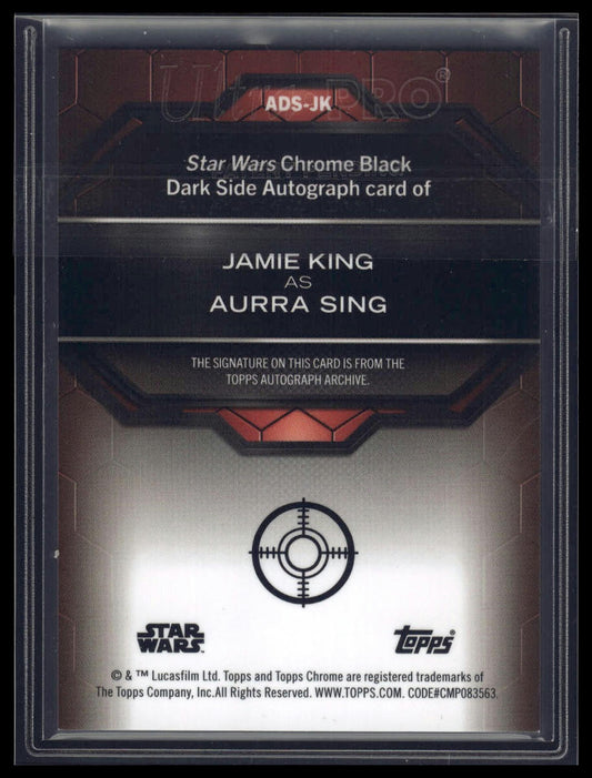 2024 Topps Chrome Black Star Wars Jaime King Dark Side Autographs Gold Refractor