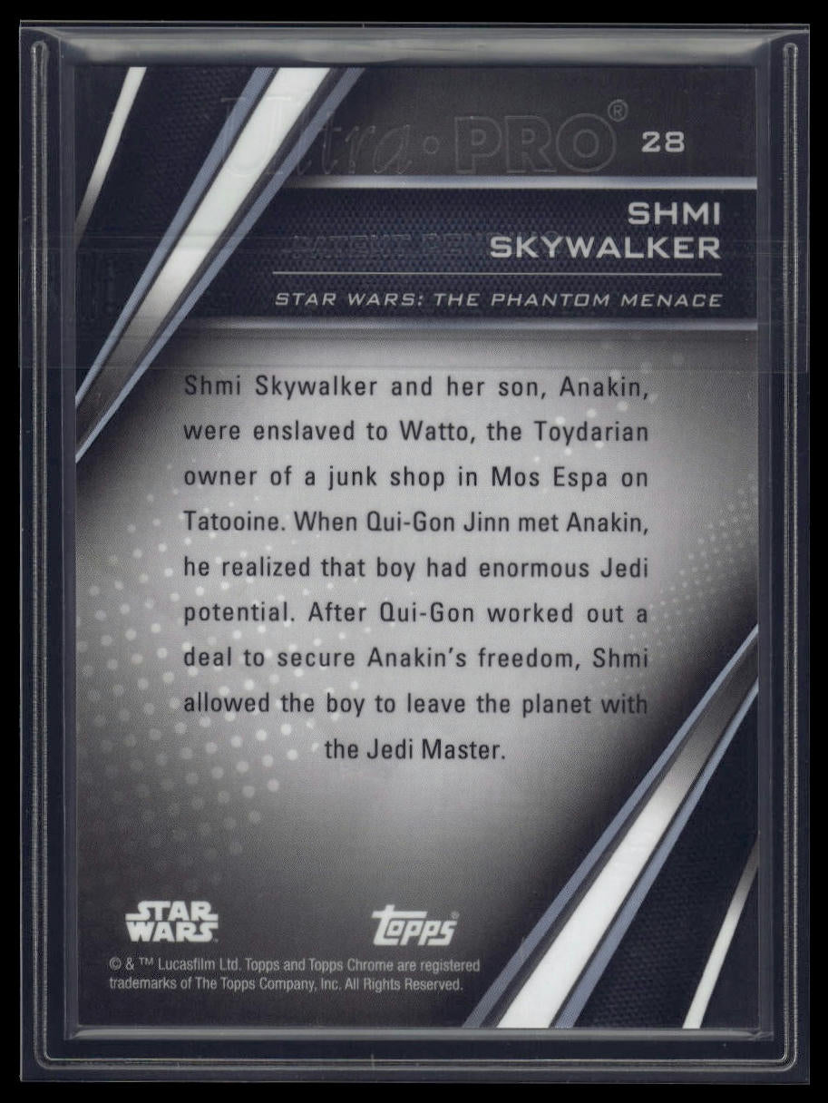 2023 Topps Chrome Black Star Wars #28 Shmi Skywalker Refractor