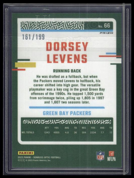 2023 Donruss Optic #66 Dorsey Levens Blue #/199