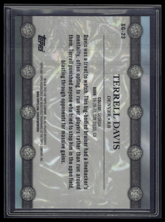 2024 Topps Resurgence Terrell Davis Glimmer and Gleam Orange Power Surge /25
