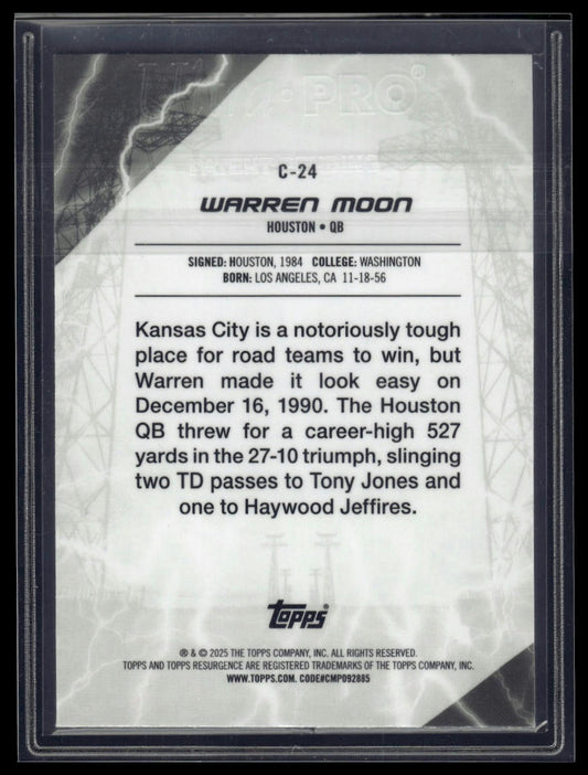 2024 Topps Resurgence #C-24 Warren Moon Conductors Teal Surge #/149