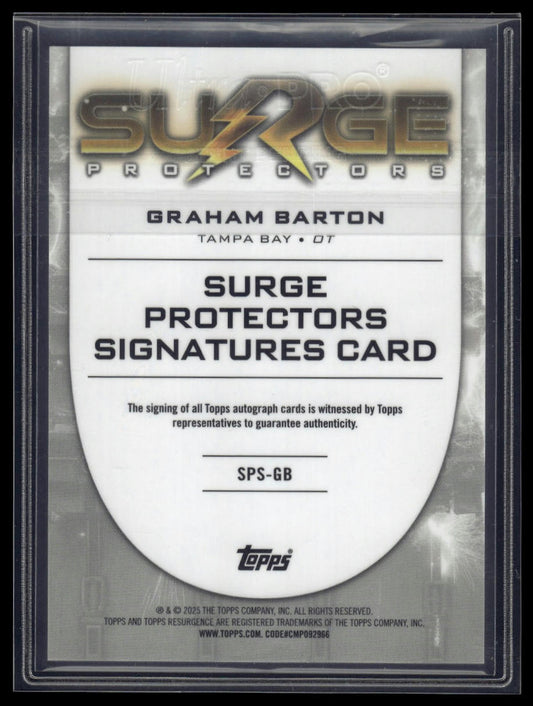 2024 Topps Resurgence Graham Barton Surge Protectors Signatures Blue Surge #/99