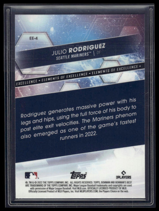 2022 Bowman's Best #EE-4 Julio Rodriguez Elements of Excellence
