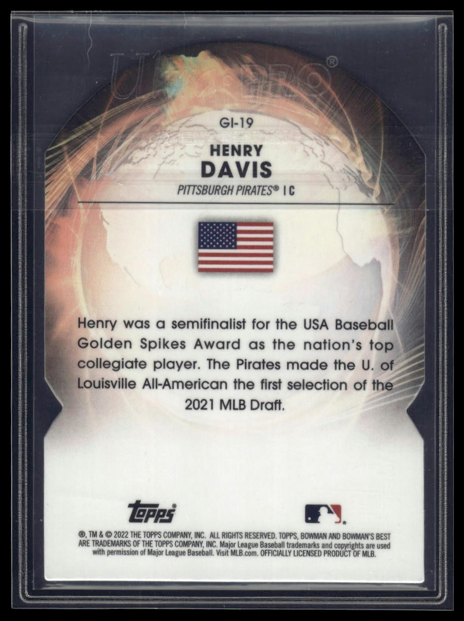 2022 Bowman's Best #GI-19 Henry Davis Global Impact Die Cuts Atomic Refractor