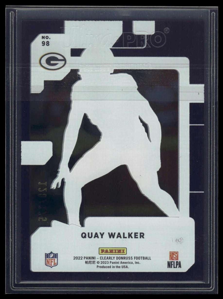 2022 Clearly Donruss #98 Quay Walker Purple #/175