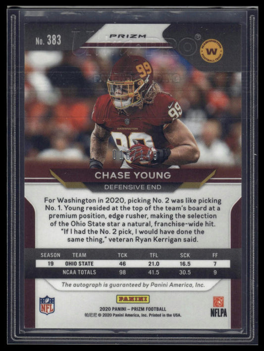 2020 Panini Prizm #383 Chase Young Rookie Autographs /149