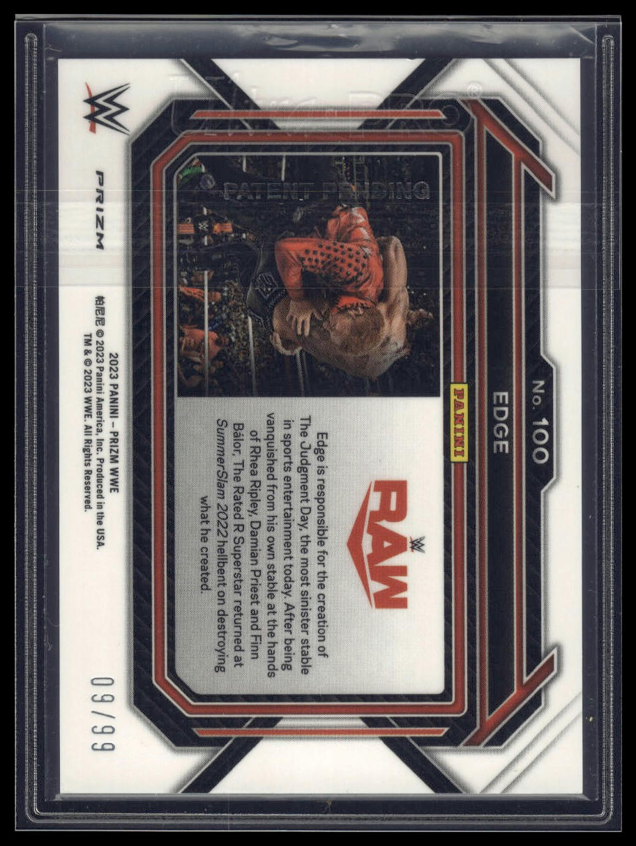 2023 Panini Prizm WWE #100 Edge Orange #/99