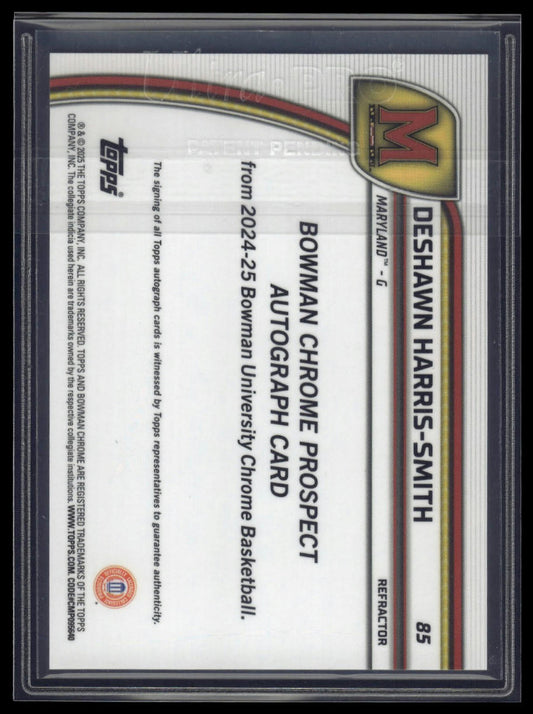 2024-25 Bowman University Chrome #85 DeShawn Harris-Smith Prospects Autographs