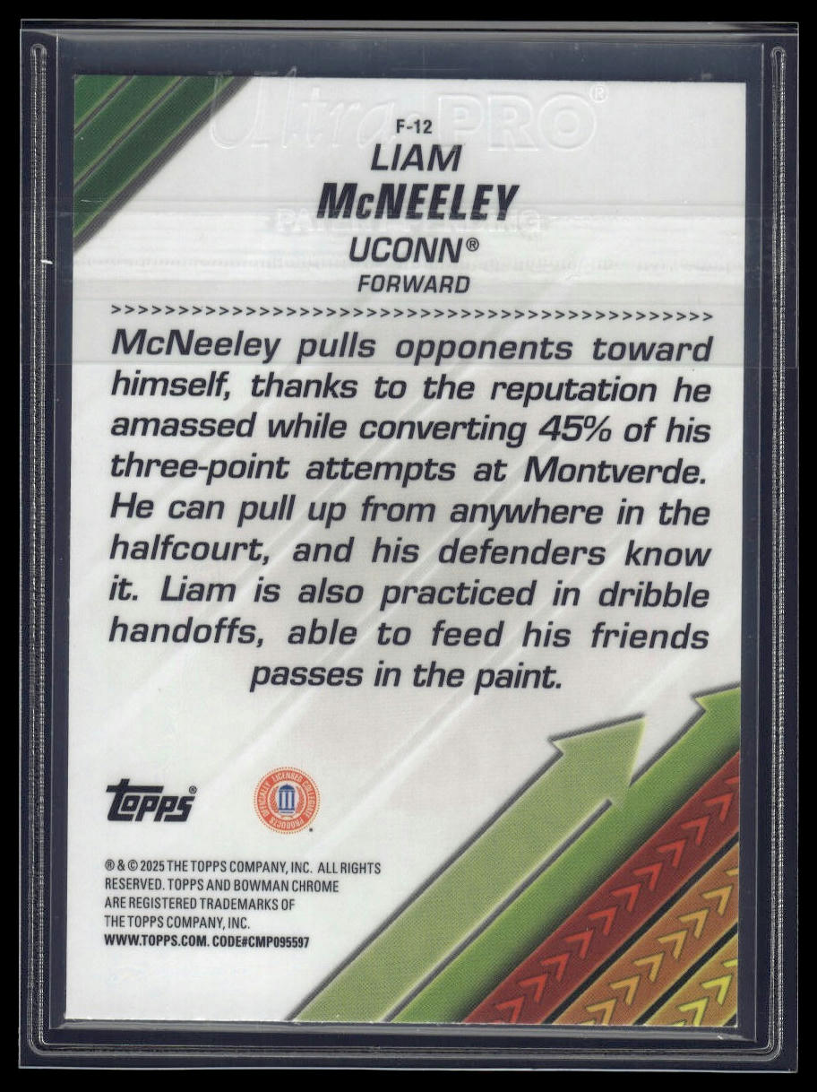 2024-25 Bowman University Chrome #F-12 Liam McNeeley Facilitators Blue /150