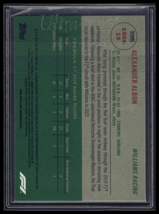 2024 Topps Chrome Formula 1 #1954-19 Alexander Albon 1954 Topps