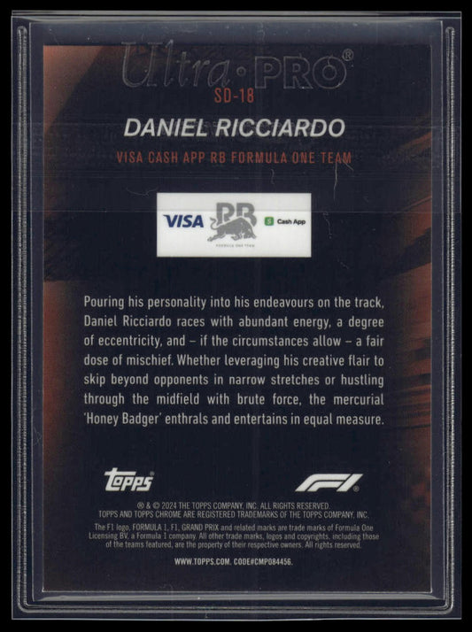 2024 Topps Chrome Formula 1 #SD-18 Daniel Ricciardo Speed Demons