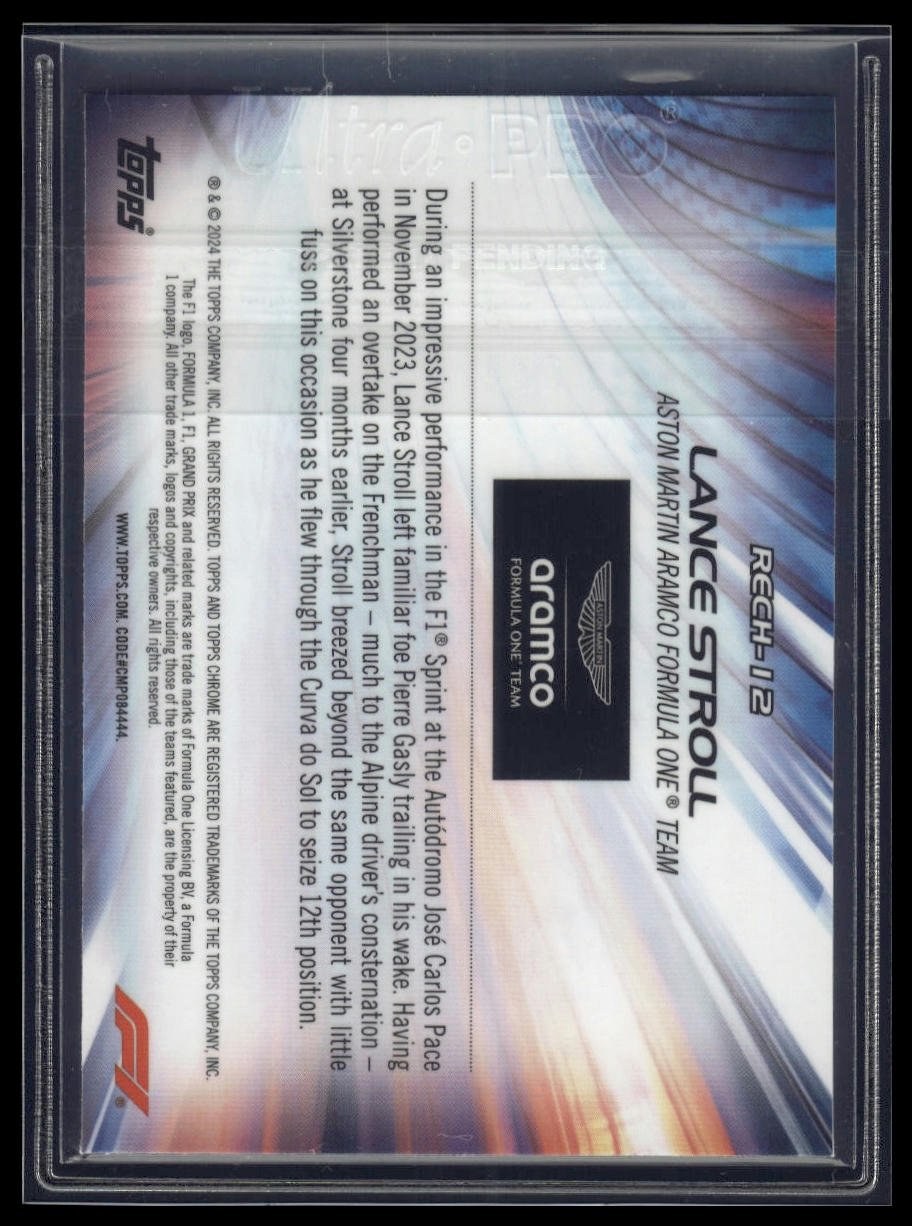 2024 Topps Chrome Formula 1 #RECH-12 Lance Stroll Re-Charged
