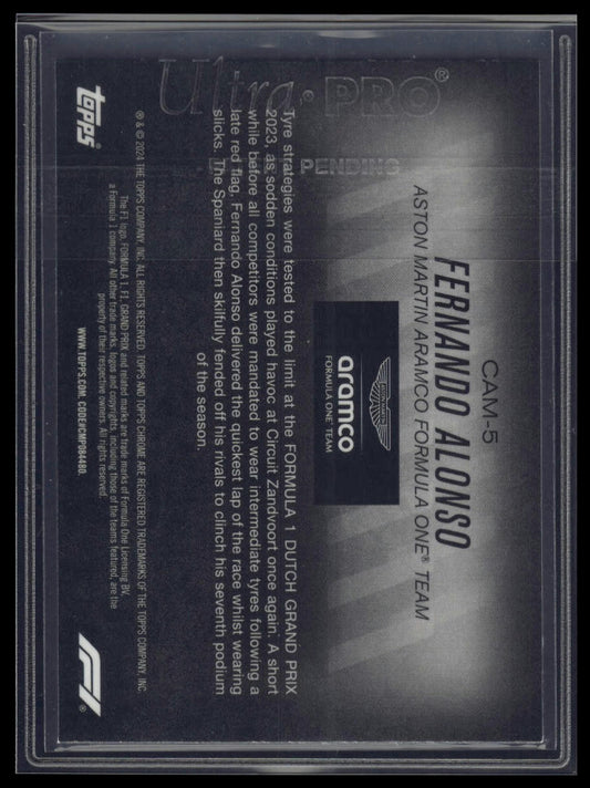 2024 Topps Chrome Formula 1 #CAM-5 Fernando Alonso Camber