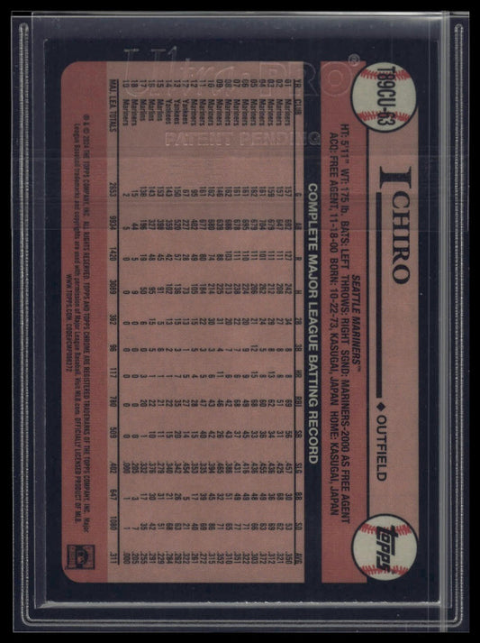 2024 Topps Update #T89CU-63 Ichiro 1989 Topps Baseball 35th Anniversary Chrome