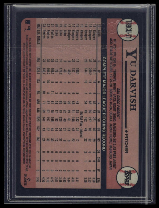 2024 Topps Update Yu Darvish 1989 Topps 35th Anniversary Chrome