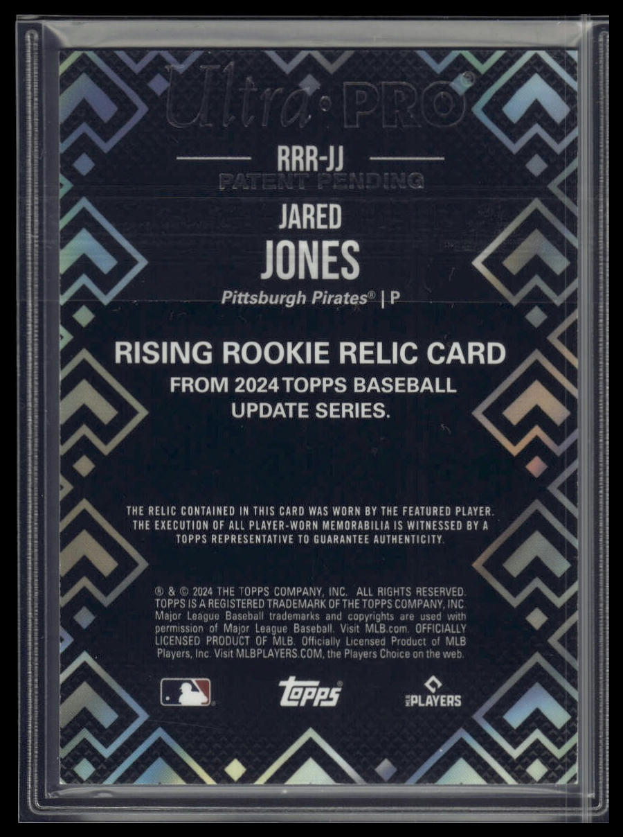 2024 Topps Update #RRR-JJ Jared Jones Rising Rookies Relics