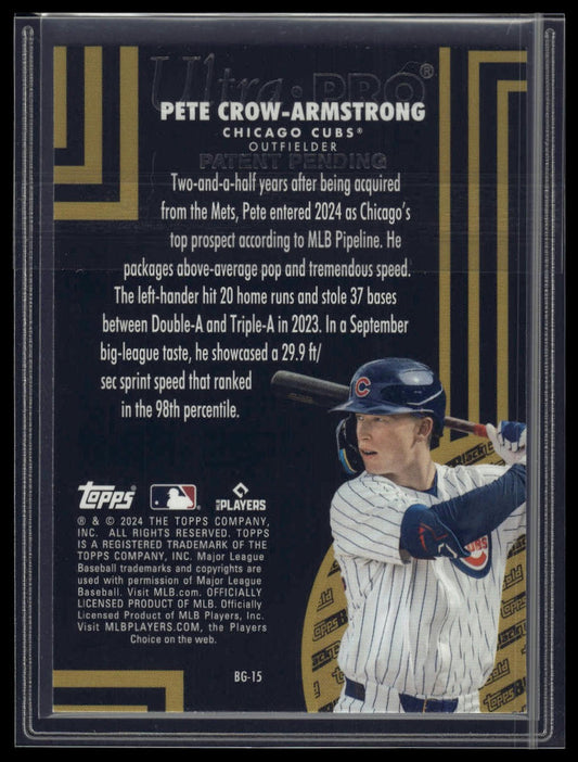 2024 Topps Update #BG-15 Pete Crow-Armstrong Topps Black Gold