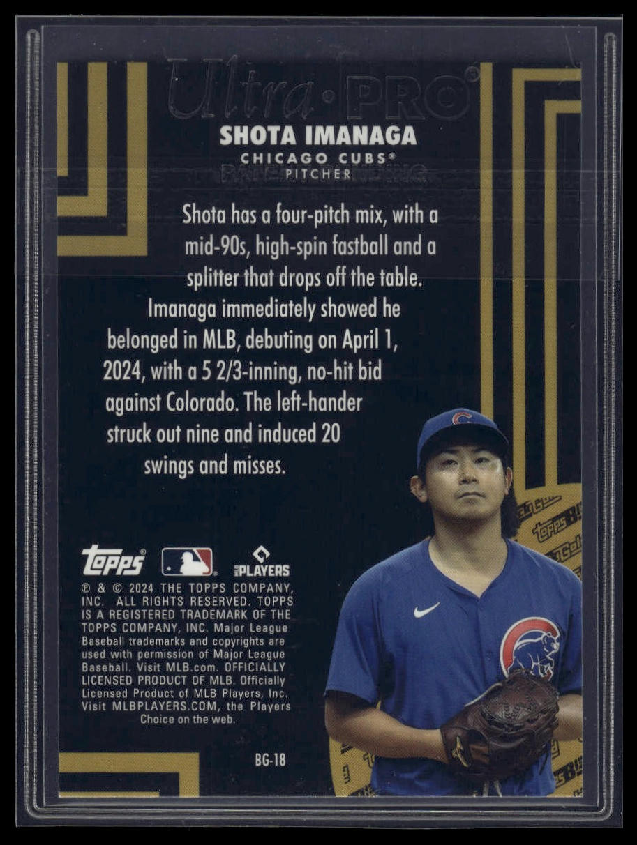 2024 Topps Update #BG-18 Shota Imanaga Topps Black Gold