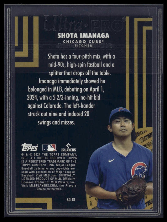 2024 Topps Update #BG-18 Shota Imanaga Topps Black Gold