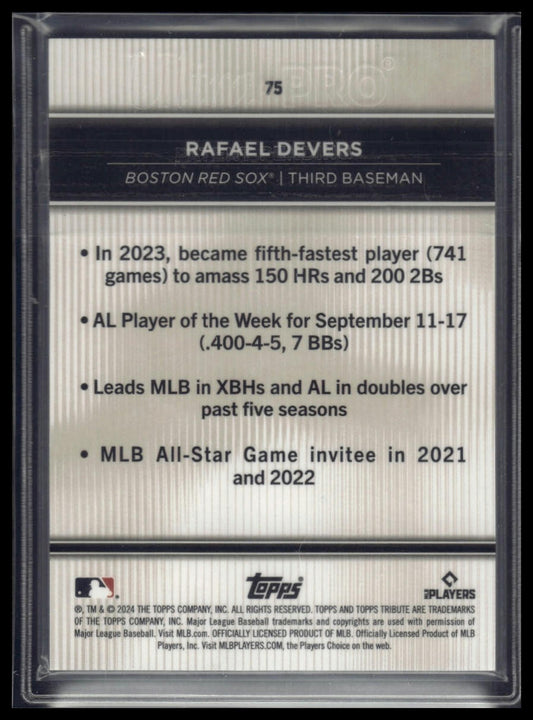 2024 Topps Tribute #75 Rafael Devers Gold #/75