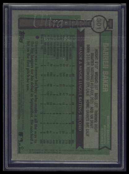 2025 Topps Heritage #301 Darren Baker Light Purple