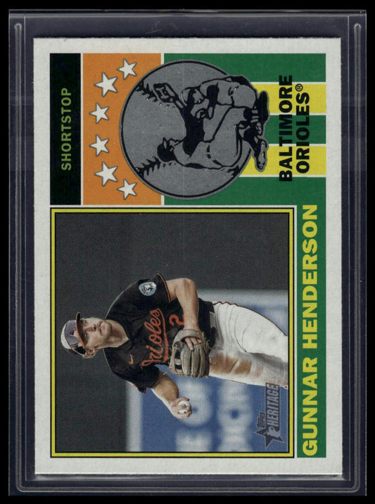 2025 Topps Heritage #76PI-22 Gunnar Henderson 1976 Player Icons Holographic