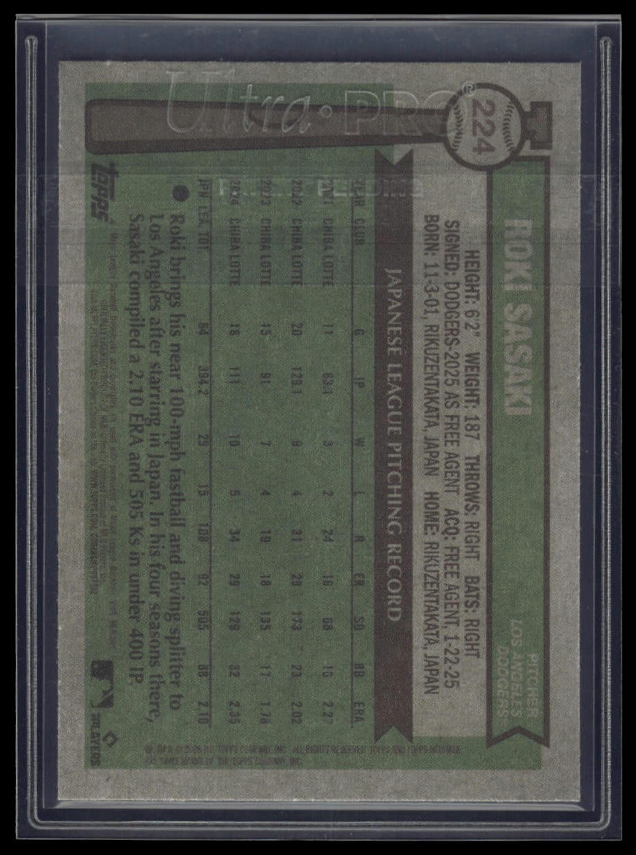 2025 Topps Heritage #224 Roki Sasaki