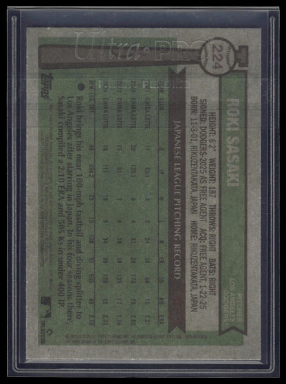 2025 Topps Heritage #224 Roki Sasaki