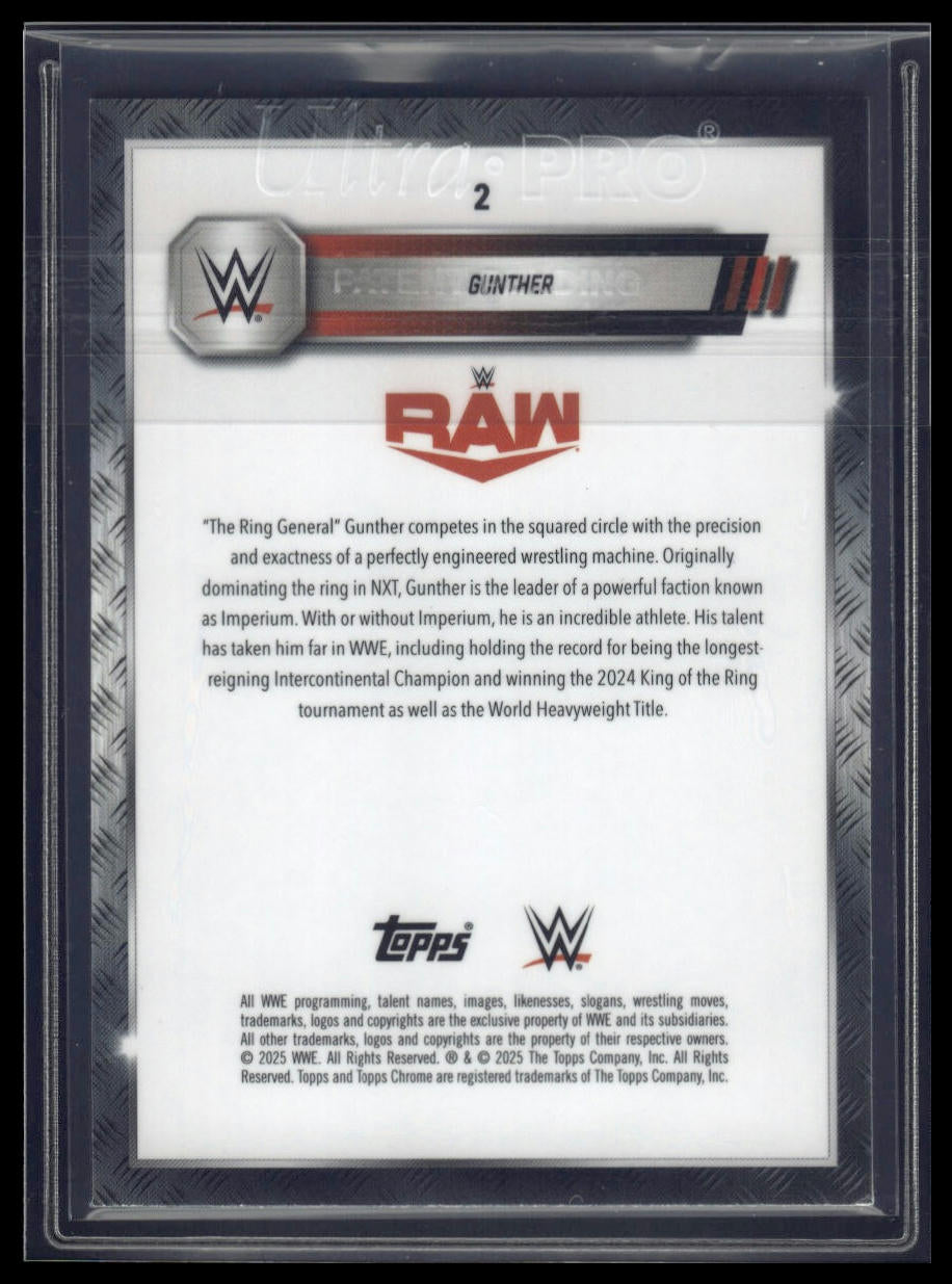 2025 Topps Chrome Sapphire WWE #2 Gunther