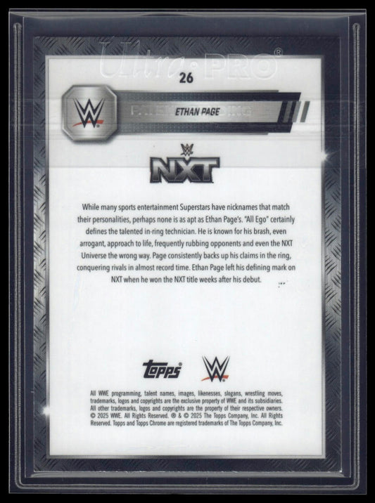 2025 Topps Chrome Sapphire WWE #26 Ethan Page