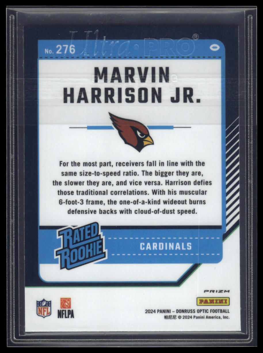 2024 Donruss Optic #276 Marvin Harrison Jr. Blue Scope