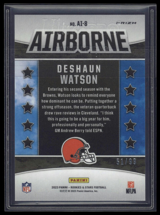 2023 Panini Rookies & Stars #AI-8 Deshaun Watson Airborne Red #/99