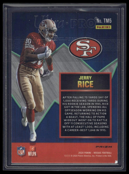 2020 Panini Mosaic #TM5 Jerry Rice Touchdown Masters