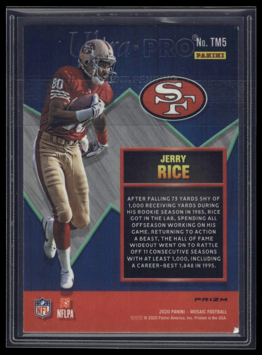2020 Panini Mosaic #TM5 Jerry Rice Touchdown Masters