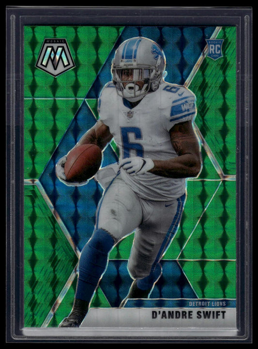 2020 Panini Mosaic #215 D'Andre Swift Prizm Green