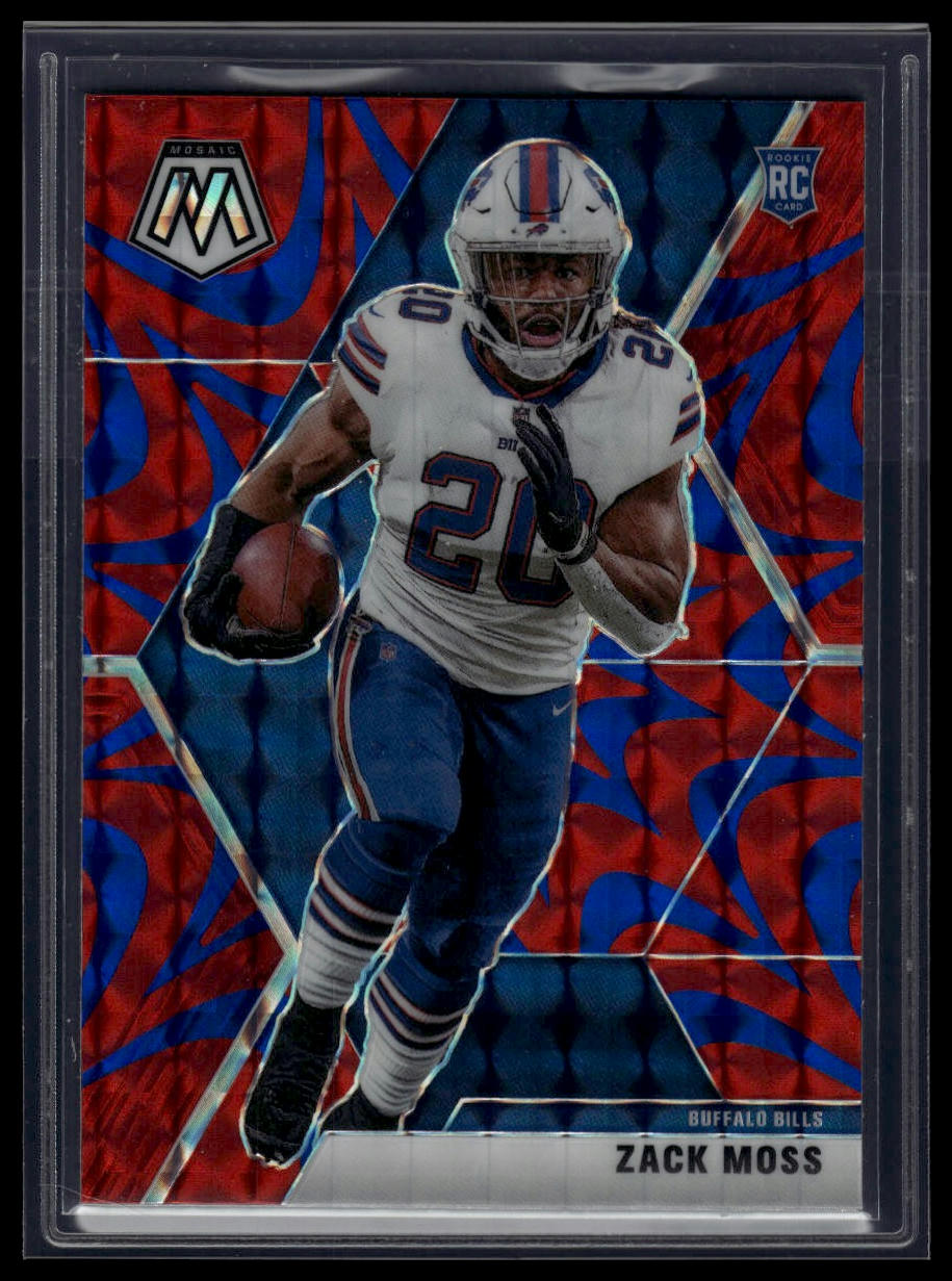 2020 Panini Mosaic #231 Zack Moss Prizm Reactive Blue
