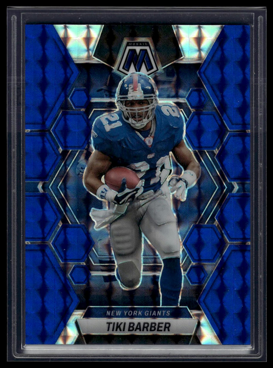 2023 Panini Mosaic #180 Tiki Barber Blue Mosaic #/99