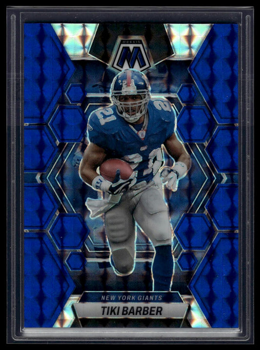 2023 Panini Mosaic #180 Tiki Barber Blue Mosaic #/99