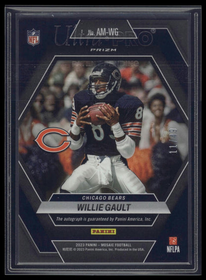 2023 Panini Mosaic #AM-WG Willie Gault Autographs Mosaic Purple #/49