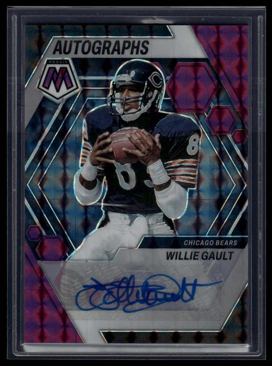 2023 Panini Mosaic #AM-WG Willie Gault Autographs Mosaic Purple #/49