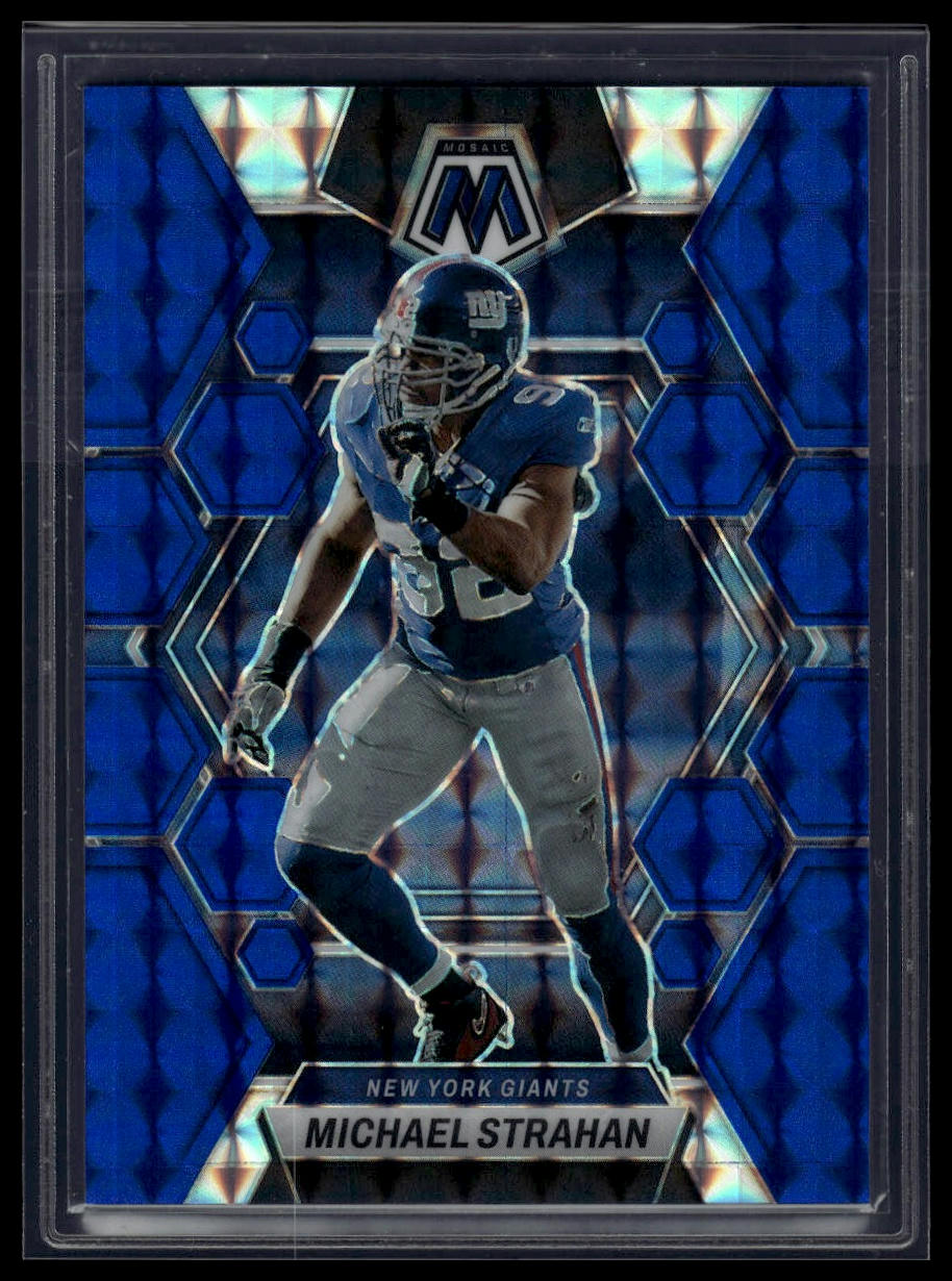 2023 Panini Mosaic #182 Michael Strahan Blue Mosaic #/99