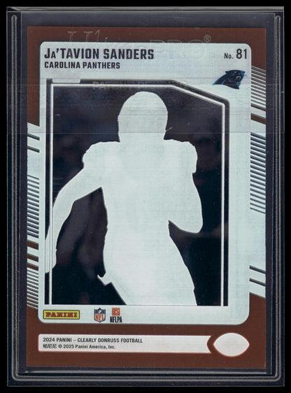 2024 Clearly Donruss #81 Ja'Tavion Sanders Orange #/199