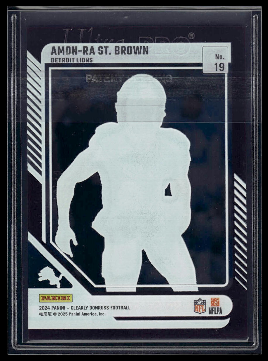 2024 Clearly Donruss #19 Amon-Ra St. Brown Purple #/75