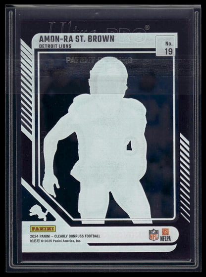 2024 Clearly Donruss #19 Amon-Ra St. Brown Purple #/75